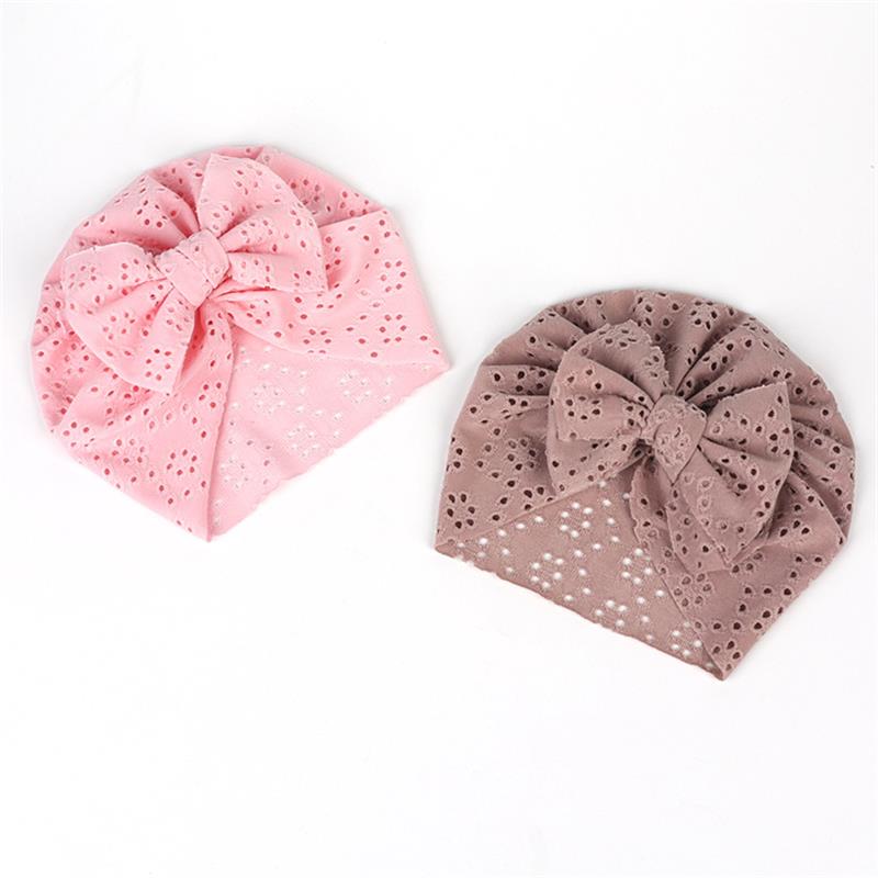 New Summer Baby Turban Hat Hollow Cosaninho Beanie Baby Cap for Girls Acessórios Infantil Bonnet Kids Cap Hats