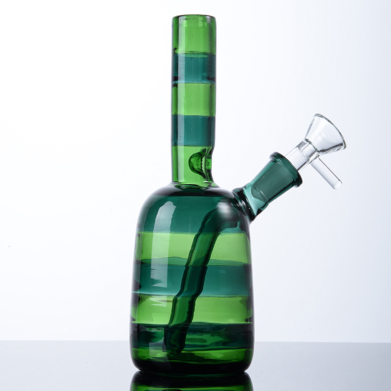 Flaskform glas bongs vattenpipa is perc percolator bong 14mm kvinnliga fogvattenledningar olje riggar bong med skål och diffus downstem