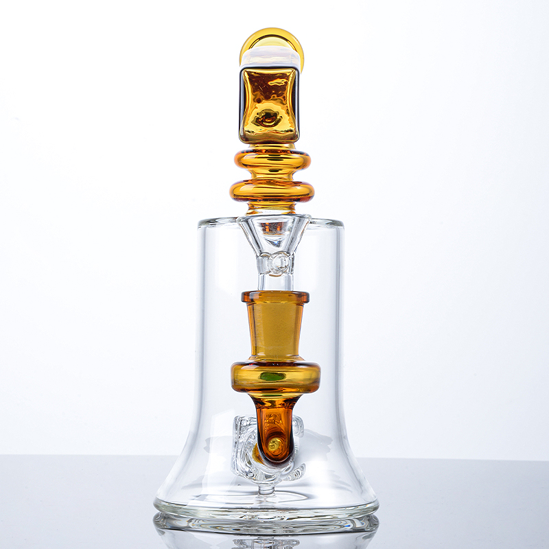 Gros 3 couleurs narguilés Sidecar cou eau verre Bong Mini petite huile Dab Rigs 14mm Joint accessoires pour fumer avec bol 4mm d'épaisseur WP2288