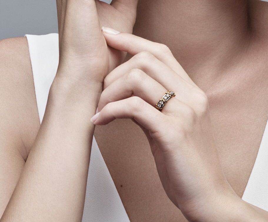 Bague de luxe Jean Schlumberger Marque Designer S925 Sterling Silver Cross Full Crystal Finger Cluster Pour Femmes Bijoux De Mode