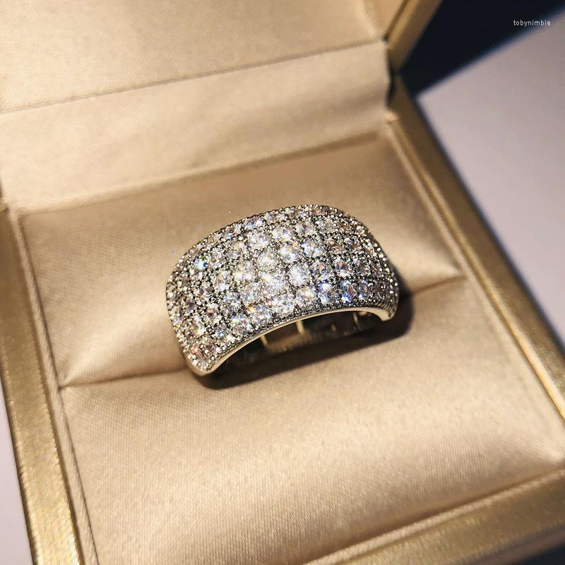 Küme halkaları hiphop rock menşe doğal 1 5 moissanit değerli taş gümüş renk 925 takı yüzüğü kadınlar için gerçek S925 Sterling Box247s
