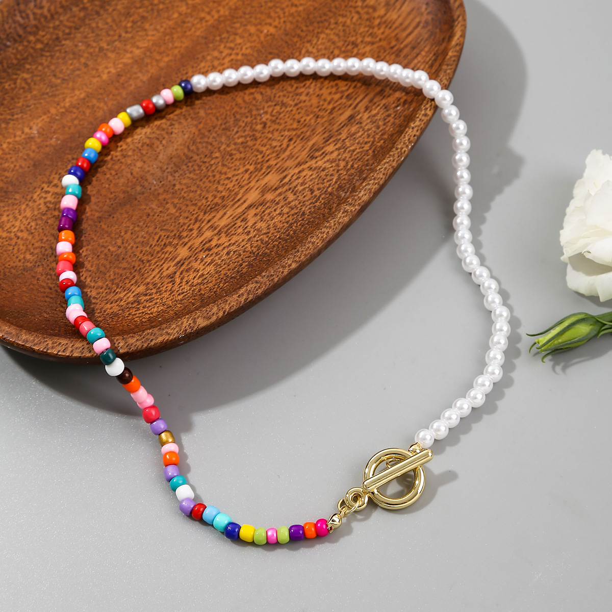 DHL Ship Bohemian Colorful Soft Clay Beads Netclaces Gold Color Layers مزدوج قلادة قلادة قلادة