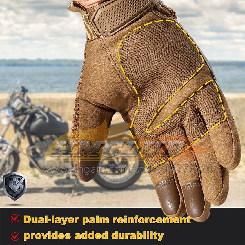 ST1 Touchscreen PU Leder Motorrad Vollfinger-Handschuhe Schutzausrüstung Racing Pit Bike Reiten Motorrad Moto Motocross Enduro