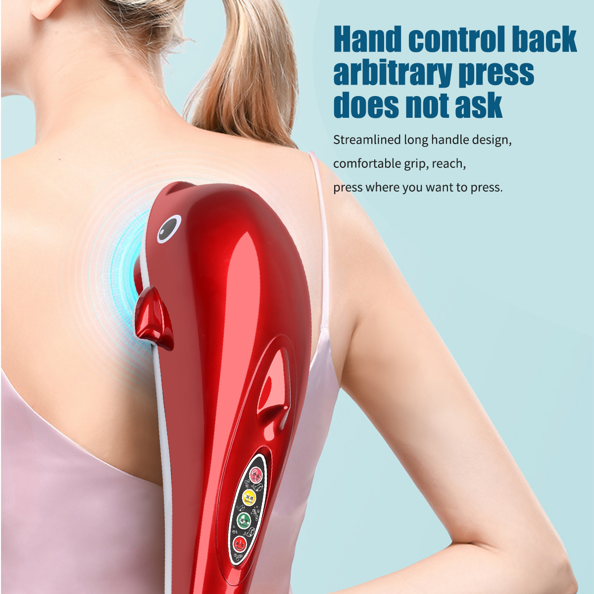Leg Massagers Electric Dolphin Massager Back Massage Hammer Vibration Infrared Stick Roller Cervical Body Massage 221104