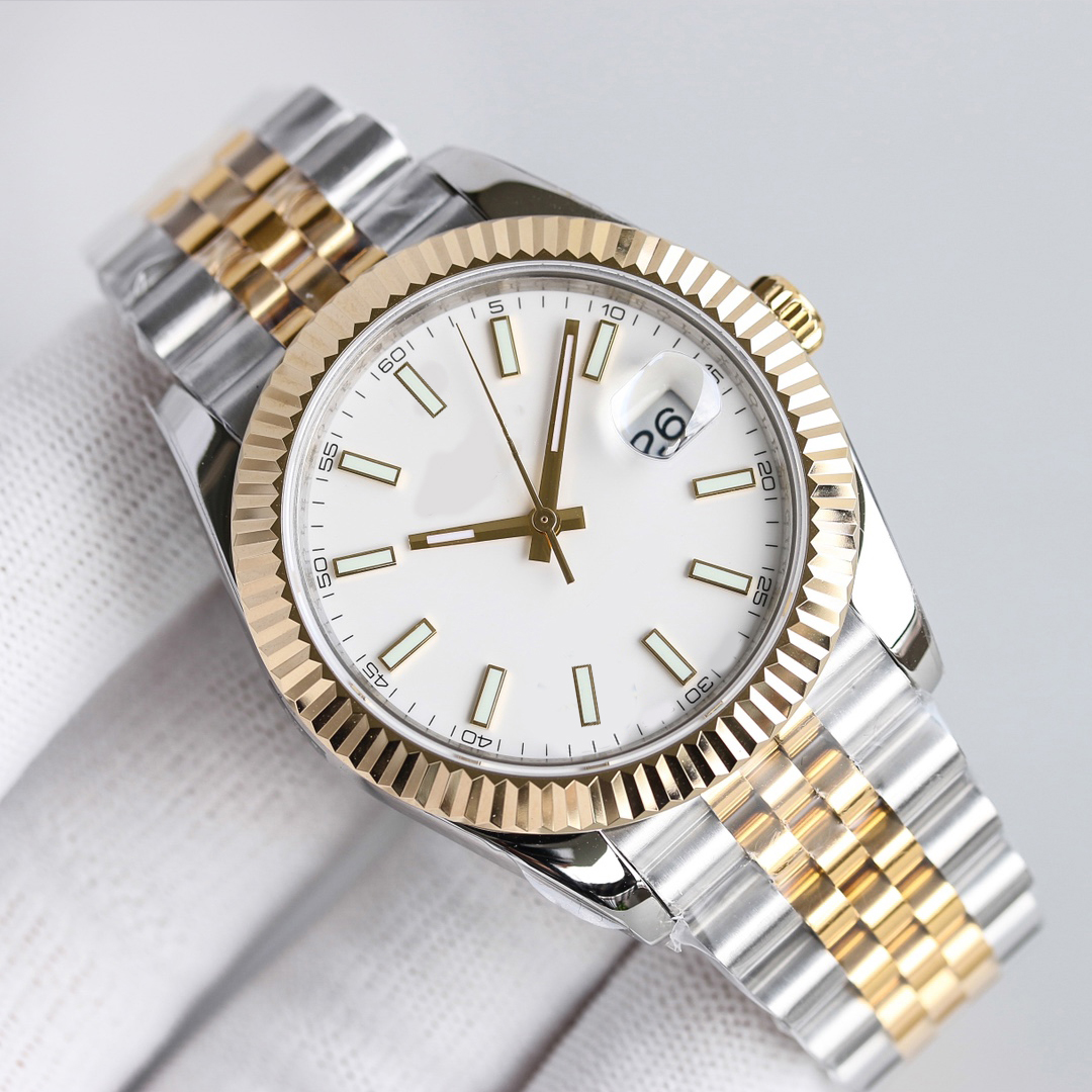 HETS Watch Gold Ceramic 41mm Calan 2813 Automatic 36 mm Woman 904L ACIER INOXED CALENDRAL AUTOMATIQUE SAPPHIRE MIRROIR Classic Lumino208V