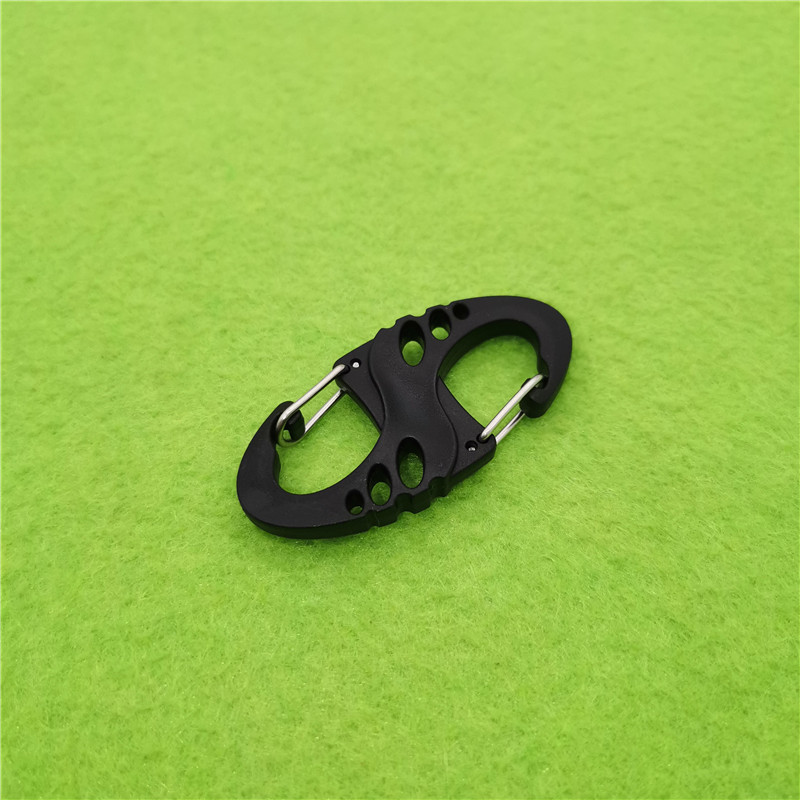 Haushaltsdiverses 1000 Stück schwarze Kunststoff-S-Biner-Clips für Paracord-Armband, Karabiner, S-Schlüsselanhänger, Großpackung DH94