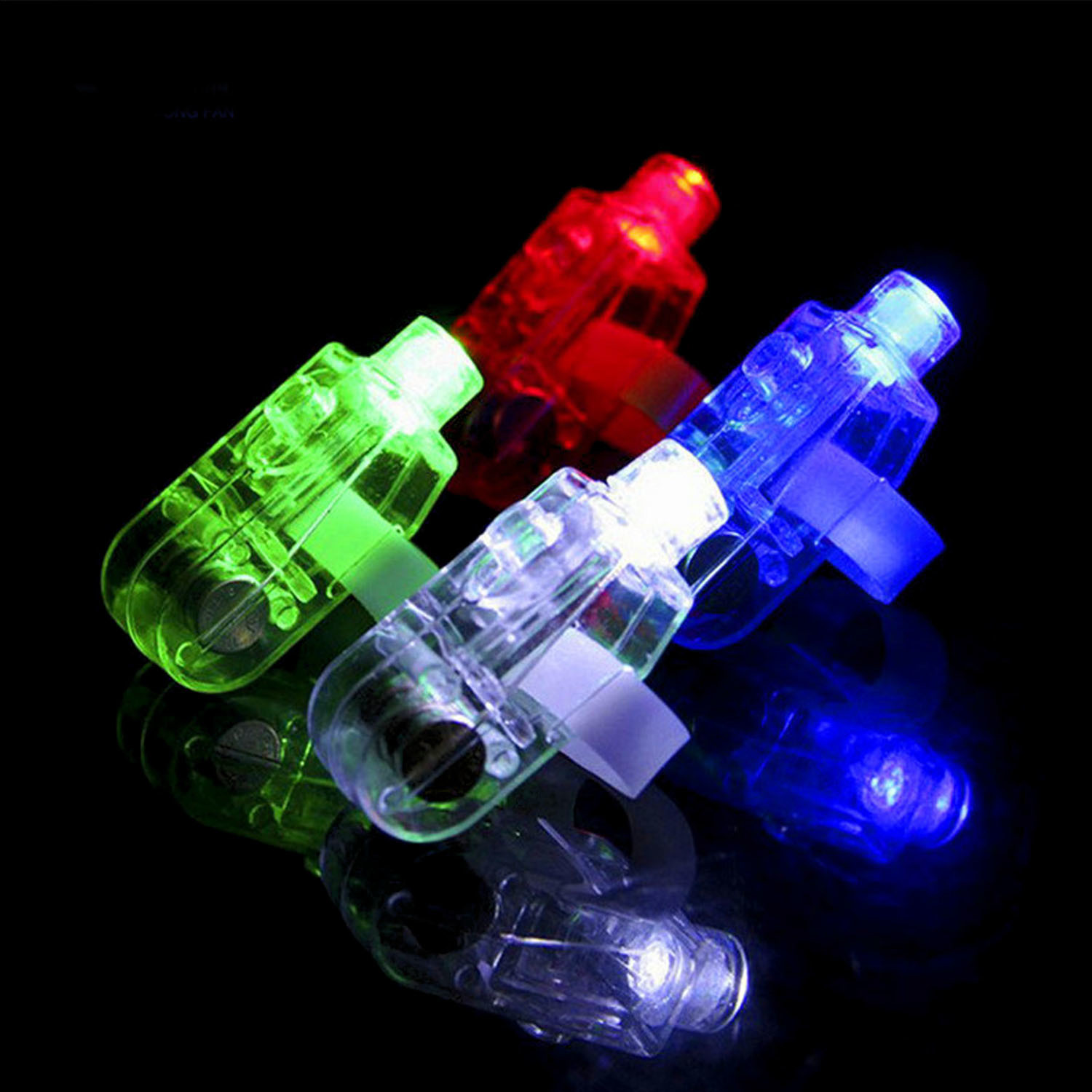 Nieuwigheidsspellen Besegad 100 stuks gemengde shell-kleur LED-vingerwit zaklamp verlichting lamp speelgoedfeest verjaardag kerstconcert decoraties licht 221105
