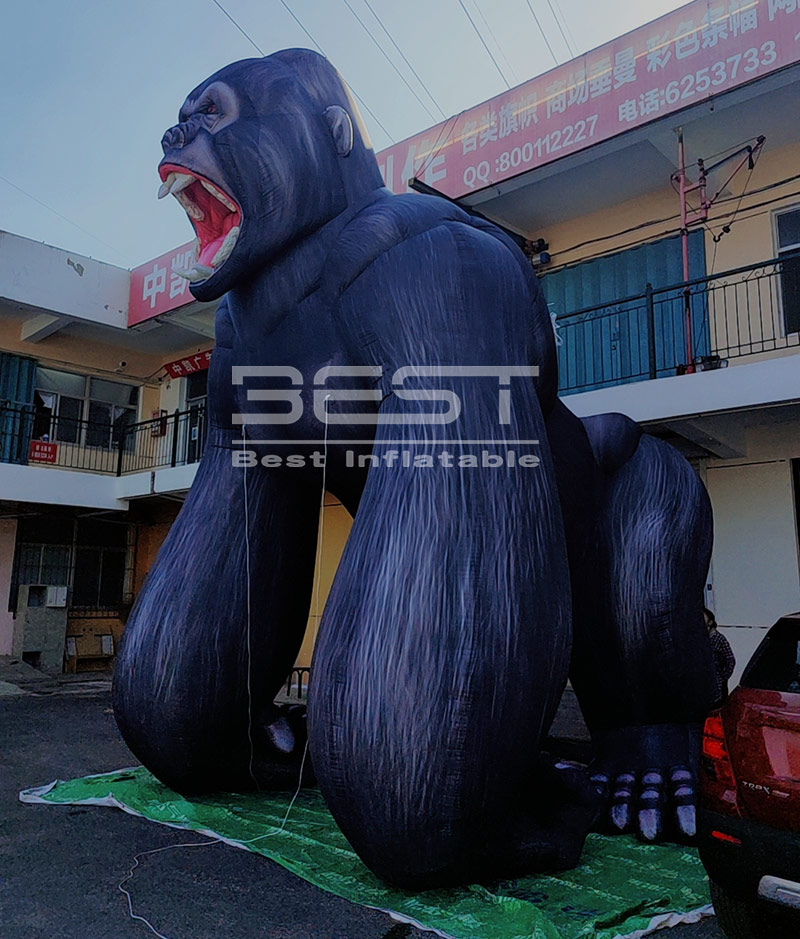 8m Custom Giant Advertising Uppbl￥sbar en stor gorillamodell f￶r dekoration Blow Up King Kong Plant Uppbl￥sbar staty