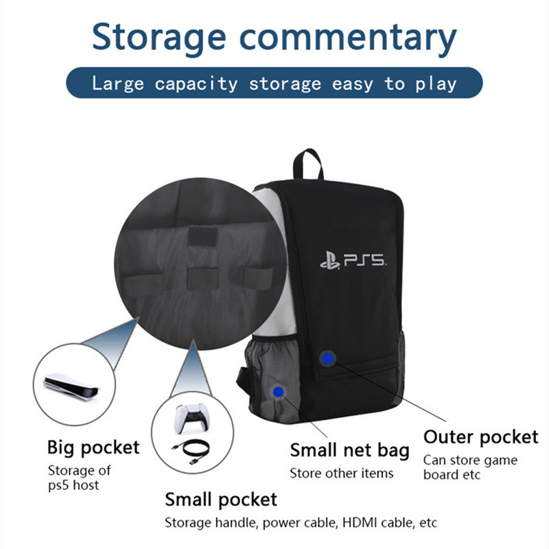 Fall täcker väskor PS5 Controller Portable Handbag Game Accessories Storage Bag Console Outdoor Ryggsäck 221105