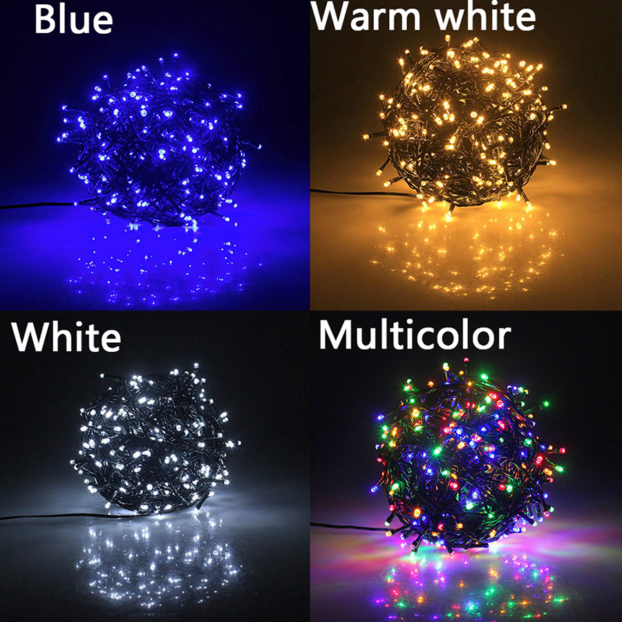 Kerstdecoraties 10m 20m 30m 50m 100m 24V veilige spanning groene kabel led string lichten Fairy Lights for Xmas Trees Party Wedding Events 221104