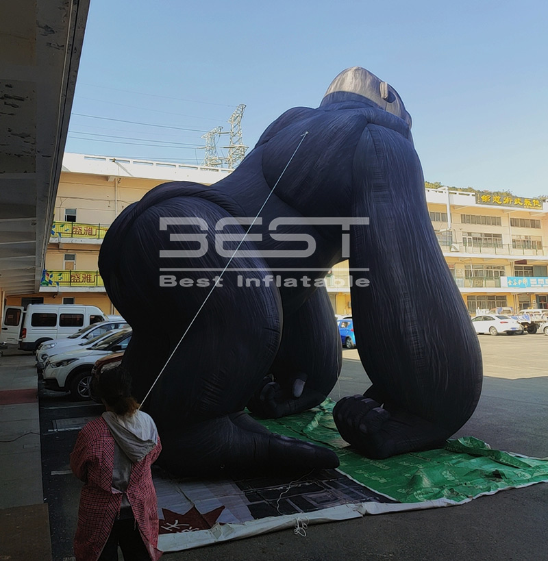 8M Custom Giant Advertising Indatable Большая модель гориллы для оформления надувной надувной статуи King Kong Plant