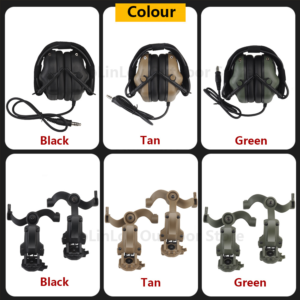 Tactical Earphone GEN 5 Headset Military Hunting Shooting Noise Cancelling Headphones for FAST Helmet OPS Wendy M-LOK Arc 221104