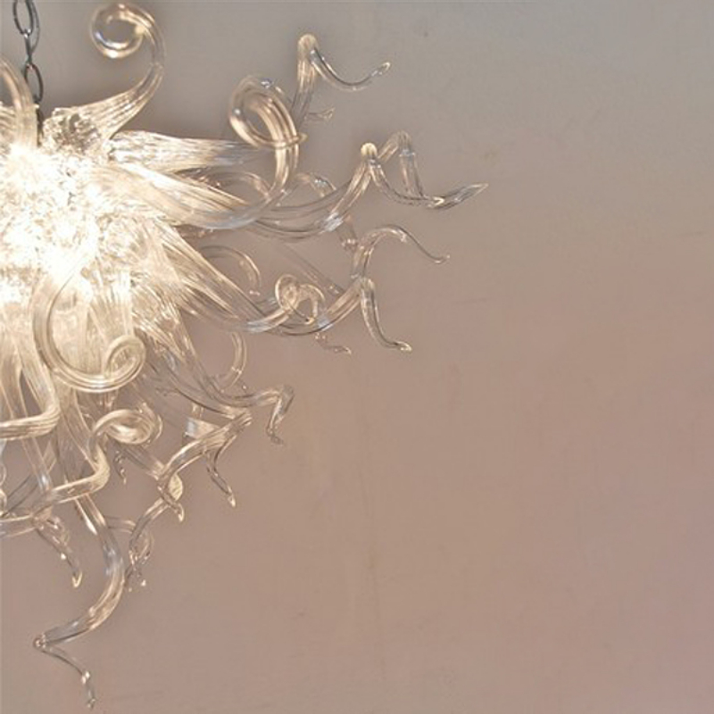 Europäische amerikanische ungewöhnliche Lampen Borosilikat Murano Style Glas Kronleuchter Deluxe Deckenbeleuchtung handgefertigtes Blasenglas Kronleuchterhandwerk Dekor LR616