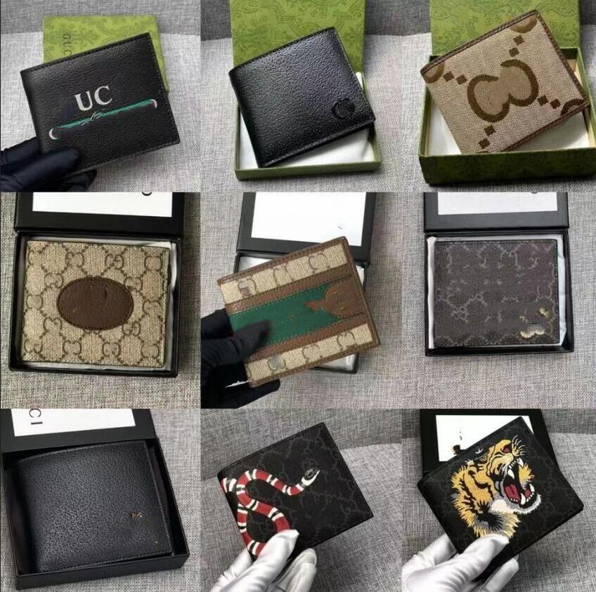 Modeblumen Designer Brieftaschen Luxurys Herren Womens Ledertaschen Hochwertige klassische Buchstaben Key Coin Pinsel Original Box Plaid Kartenhalter