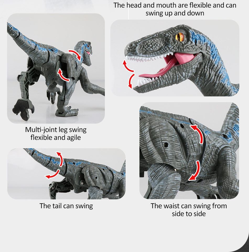 Electricrc Animals Dinosaur Toy Attraktiv elektriska glada pojkar flickor T-Rex Walking Animal Model Remote Control Christmas Gifts Interactive Game 221104