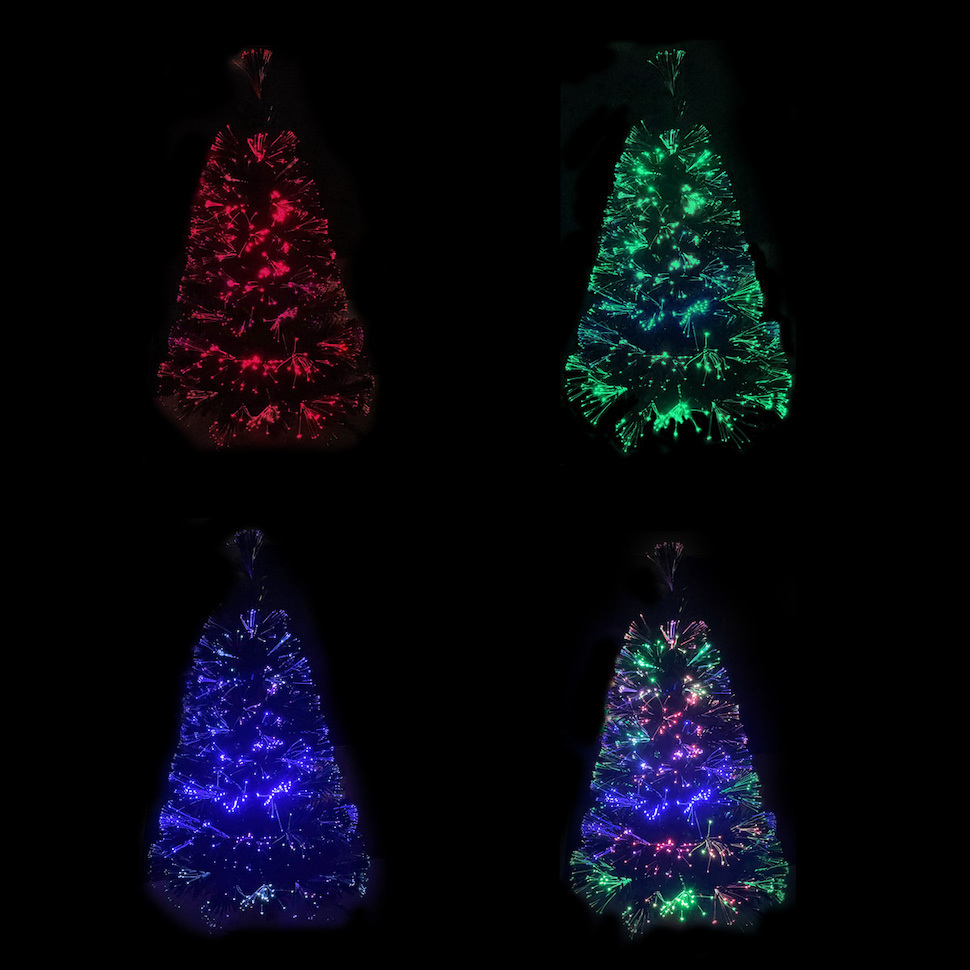 Weihnachtsdekoration, 32 Zoll grüner, vorbeleuchteter künstlicher Mini-Glasfaser-Tischbaum mit LED-Lichtern, goldfarbener Basis, Weihnachts-Tischbaum 221104