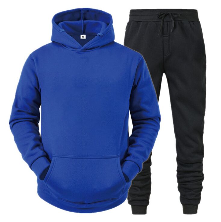 Mode Survêtement Hommes À Manches Longues À Capuche Pantalon De Sport Ensemble Pull Pull Tops Et Pantalon De Jogging Tenue Décontractée