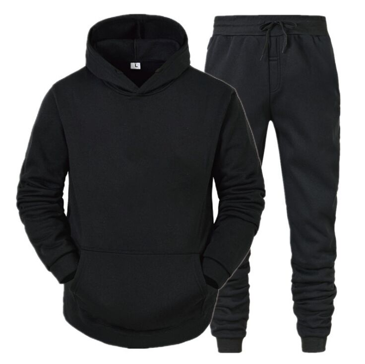 Mode Survêtement Hommes À Manches Longues À Capuche Pantalon De Sport Ensemble Pull Pull Tops Et Pantalon De Jogging Tenue Décontractée