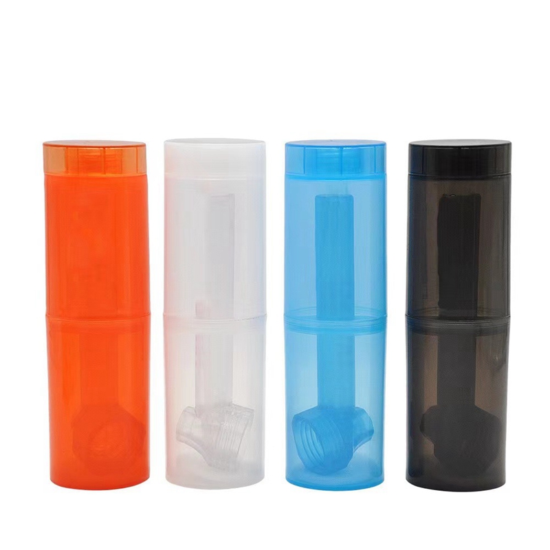 Gobelet en plastique coloré Style de bouteille Kit de tuyaux Herbe sèche Tabac Pipe à eau Verre Filtre Bol Amovible Main Voiture Véhicule Narguilé Shisha Fumer Cigarette Bong Holder