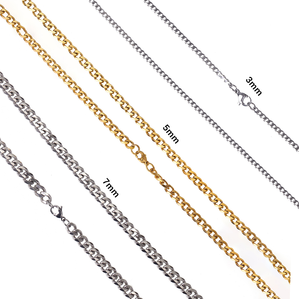 Fashion Cuban Link Chain ketting voor mannen Vrouw Basis Punk roestvrijstalen kettingen mannelijk