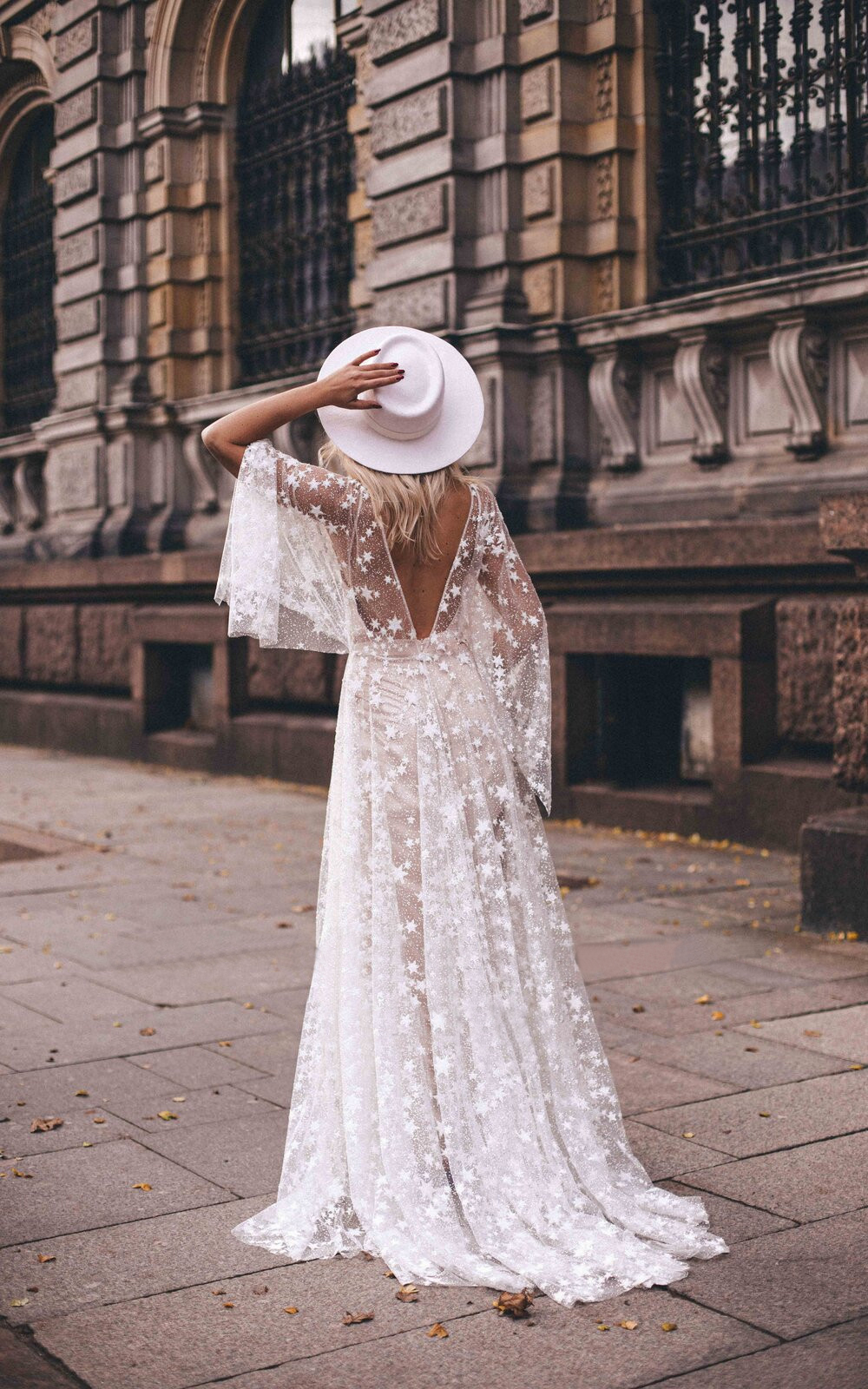 Vestidos de novia de línea A con estrella brillante, vestidos de novia con cuello en V profundo, vestidos de novia bohemios de playa, nuevos vestidos de fiesta de boda