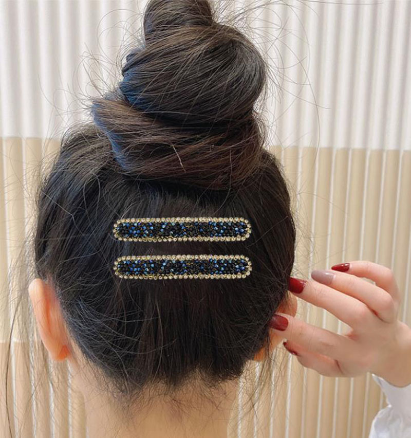 Rhinestone Bangs Hairstyle Hair Clips Barrettes Grip Hairpins for Women Length 7CM Wholesale Price