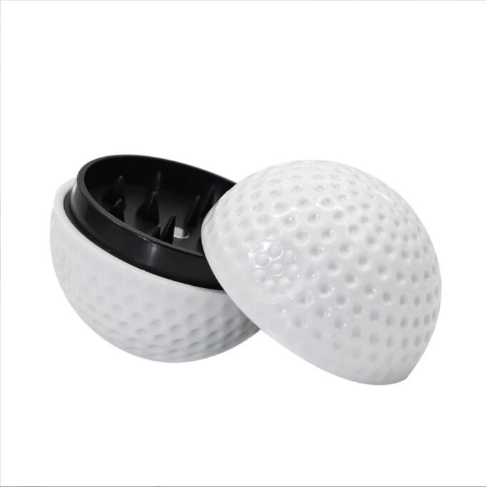 43mm Golf Style plastic herb grinder Smoking Accessories Abrader for pipe tobacco spice Crusher Miller grinders Tool