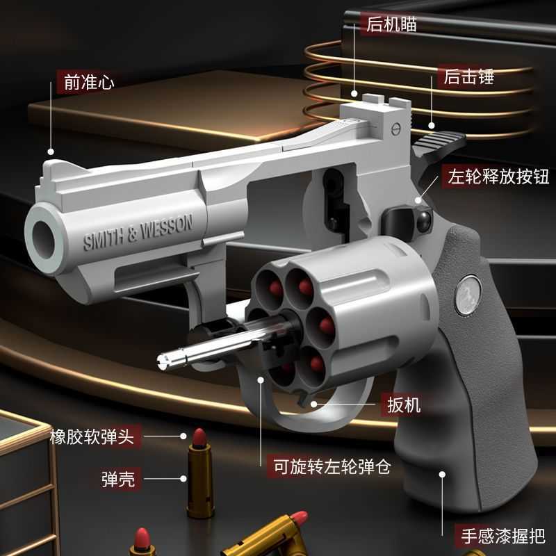 Gun Toys New Automatic Burst ZP5 357 Revolver Soft Dart Bullet Gun Launcher Toys Модель Пистолет Открытый Стрелок Для Детей Подарок T221105