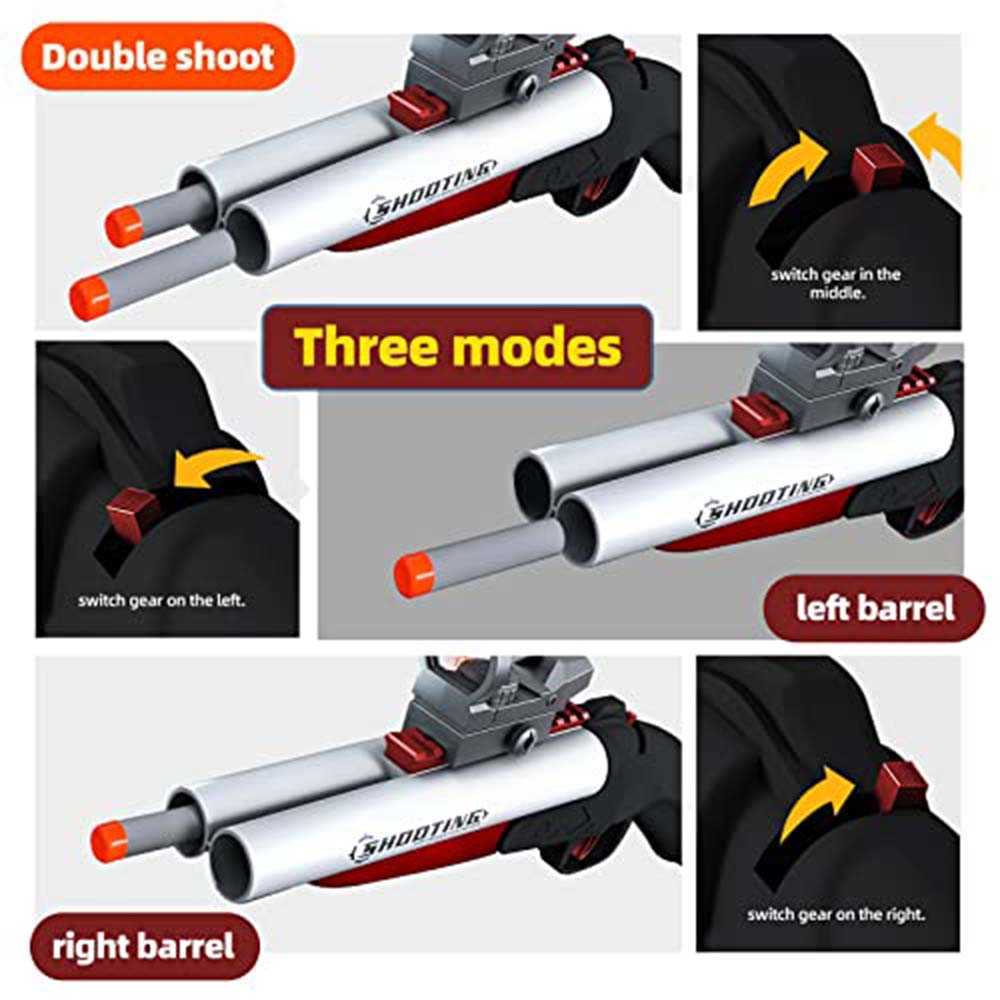 Gun Toys HBRUNZ Outdoor Sports Double Shoot Toy Shotgun mit Shell Ejection Toy für Erwachsene Kinder Geschenk T221105