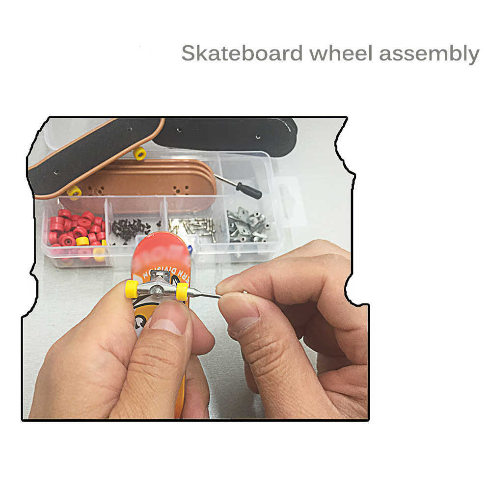 Patinação para patinação de dedos educacionais Game de brinquedo de brinquedo Child Mini Fingerboard Reparo Reparo Tool Skateboard Assembly Kit