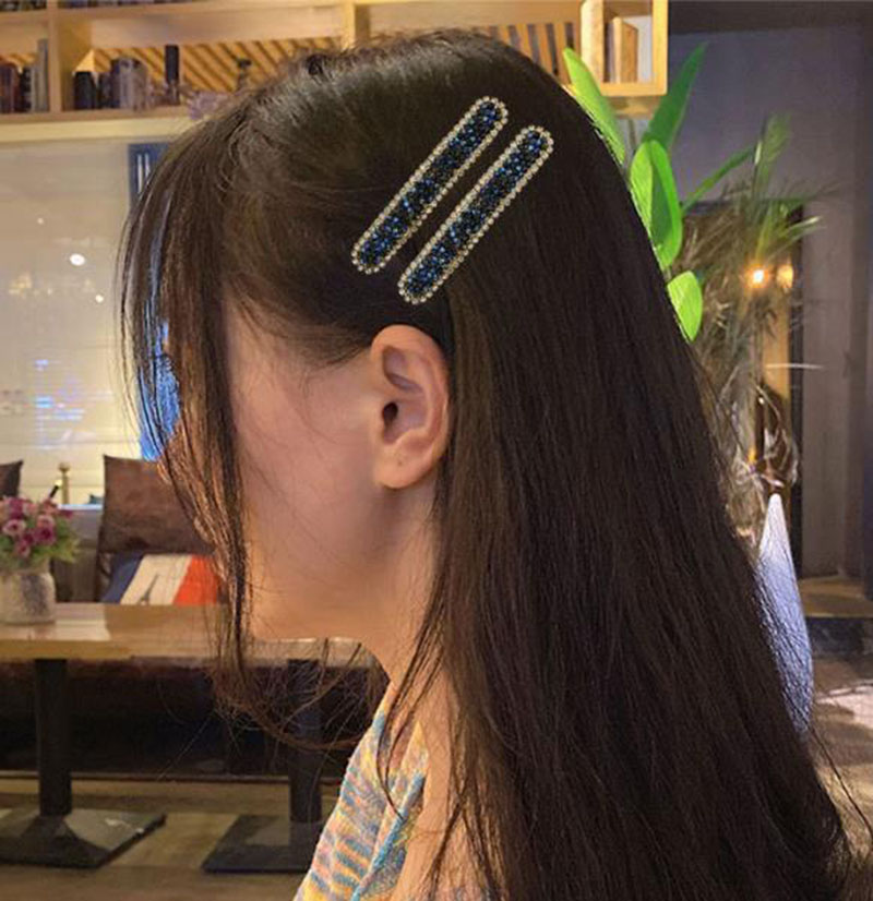 Rhinestone Bangs Hairstyle Hair Clips Barrettes Grip Hairpins for Women Length 7CM Wholesale Price