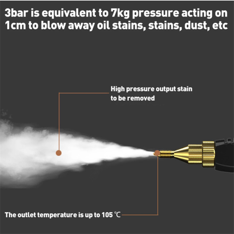 Ångstädare moppar Tillbehör Hög temperatur och tryck 2500W 110V 220V Elektrisk för luftkonditioneringskök Huven Clean 223Z