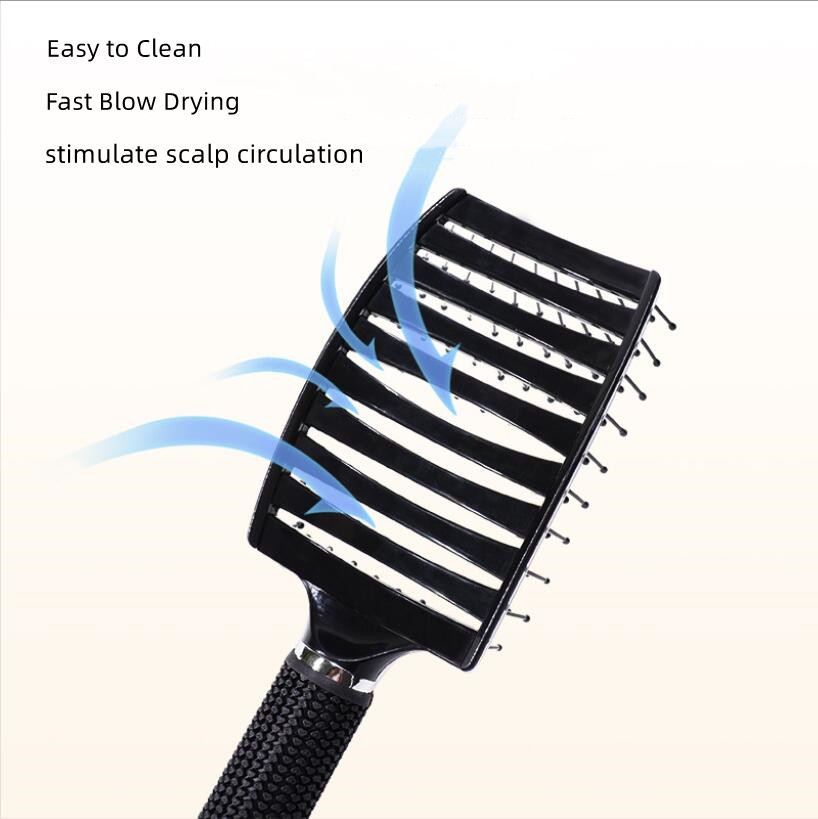 Curved Vented Styling Hair Brushes Detangling Thick Hair Massage Blow Drying Brush