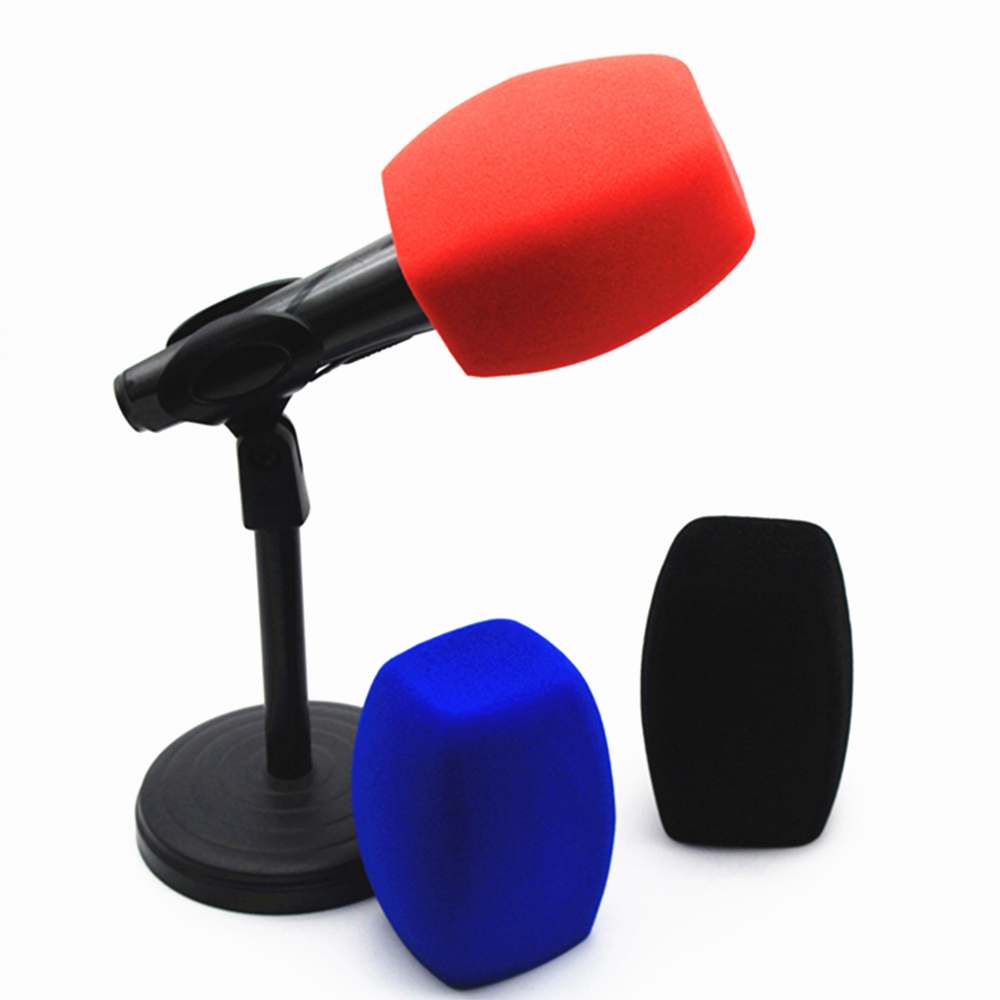 One Piece Foam Mic Cover Handheld Microphone Windcreen Large Foam Windshields Pop Filters For Broadcast Microphone Interview Mic3614182