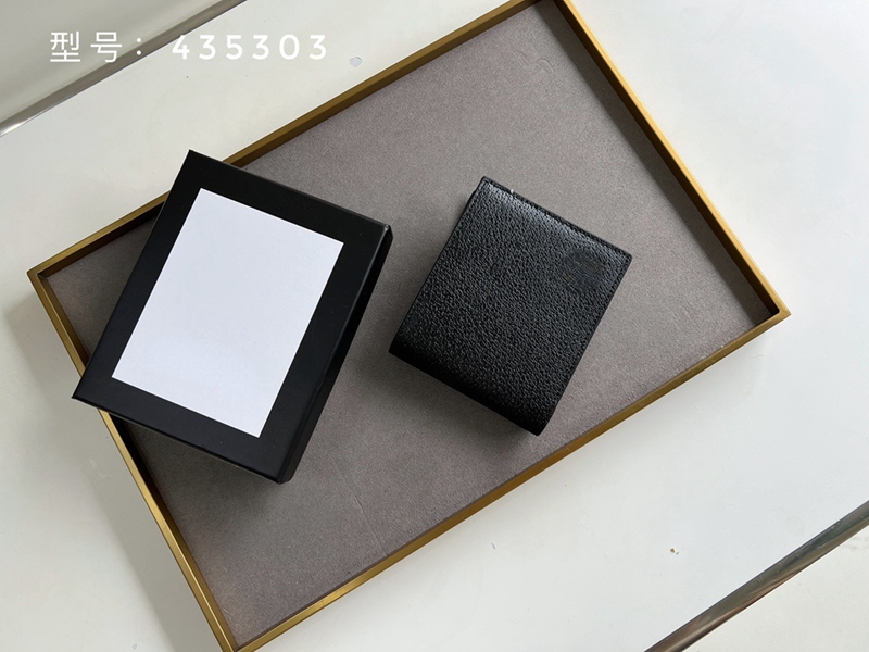 Presente para homens designers de carteiras curtas Titular do cartão de crédito Black Style Mens Wallet com Box317L