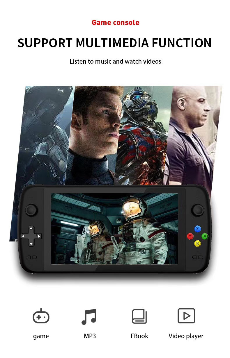 Portable Game Players PS7000 Video Console 7 Inch QuadCore HD LCD Screen 4000 s Retro Handheld Player 221107