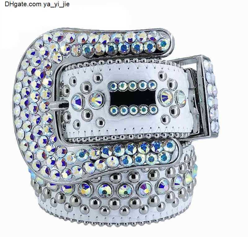 Gürtel 2022 Designer Bb Simon Gürtel für Männer Frauen Glänzender Diamantgürtel weiß cintura uomo boosluxurygoods 252512338V