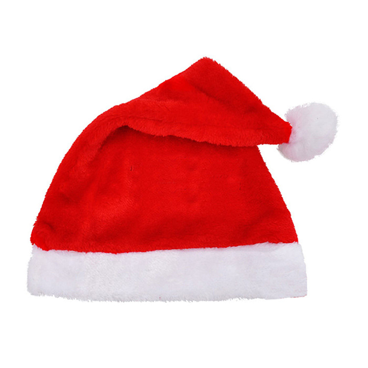 Chap￩us do Papai Noel de Natal Chap￩us de festa de bon￩ vermelho e branco para o Papai Noel Costume Decora￧￣o de Natal para Crian￧as Chap￩u de Natal Adulto Dh874