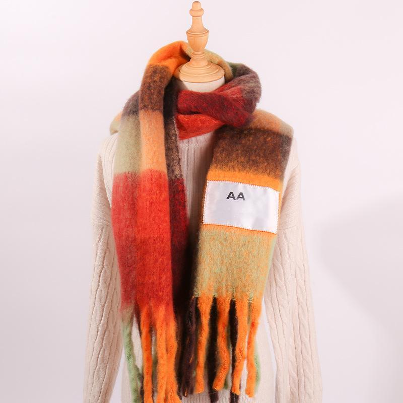 Écharpes en cachemire écharpe femme pour femmes essentiels foulards en tricot fsahion châles en laine à carreaux garder les glands au chaud echarpe Sch3039