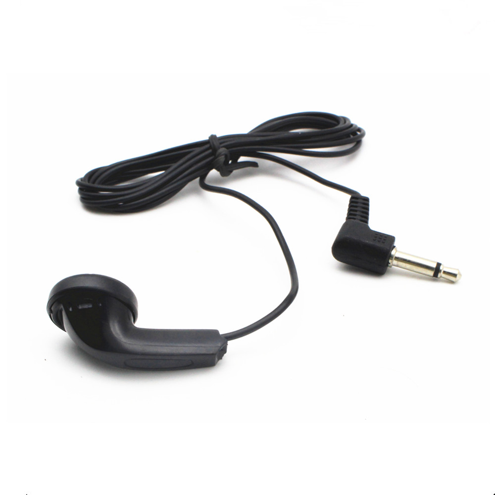 Einweg schwarze Mono -Ohrhörer Kopfhörer kostengünstiger Ohrhörer Einseiten -Earphone für School Hotel Fitness