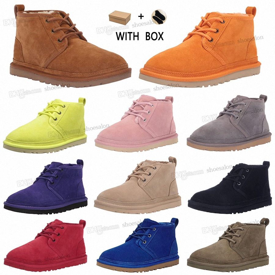 

designer classic australian women platform men satin boot locomotive boots bailey dune chestnut winter buckle fur snow half knee short lady, Black