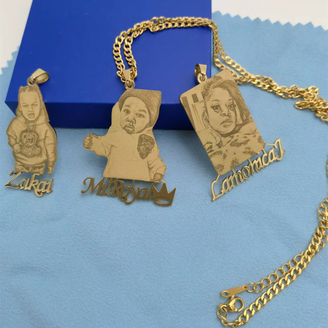 Collane con ciondolo DOREMI Collana personalizzata Po con nome Immagine pendente qualsiasi personaggio Targhetta in cartone animato in acciaio regali di famiglia 28736686