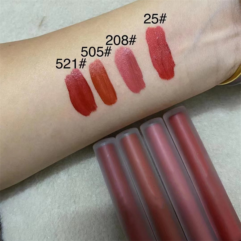 CUGGL Matte Lip Gloss Liquid Lipstick Set Foundation Makeup Red Lipgloss for Girls and Women 4 Shades
