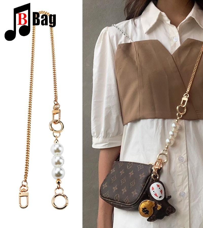 Pièces de sac Accessoires Personnalisation personnalisée DIY Reform Change s Chains Ceinture Hardware Sac à main Accessoire Pearl Metal Chain Strap 221105