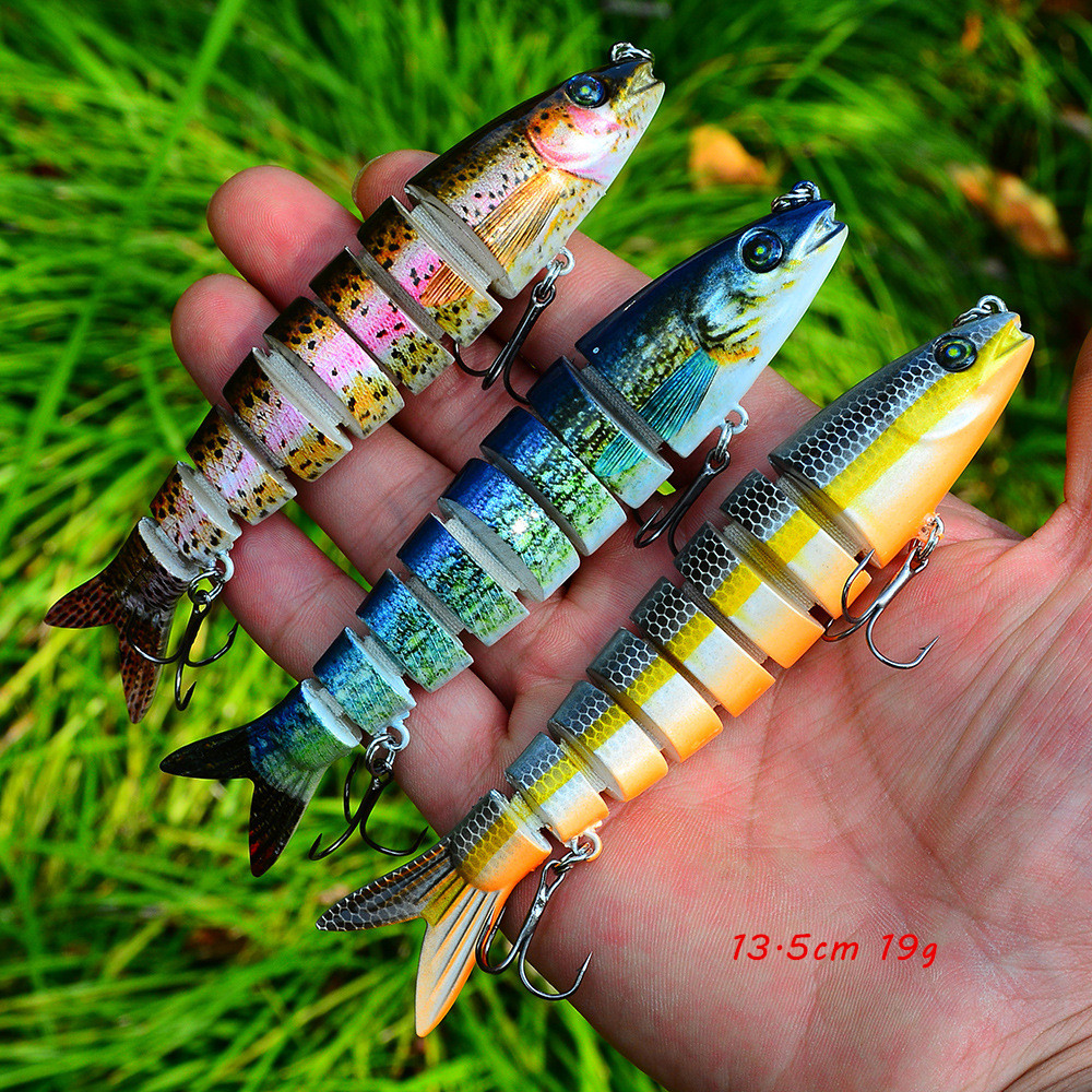13,5 cm 19G wieloskulowy haczyk rybny twarde przynęty Przynęty 6# haczyki wysokościowe 16 kolorów mieszane plastikowe sprzęt wędkarski hurtowo-1110