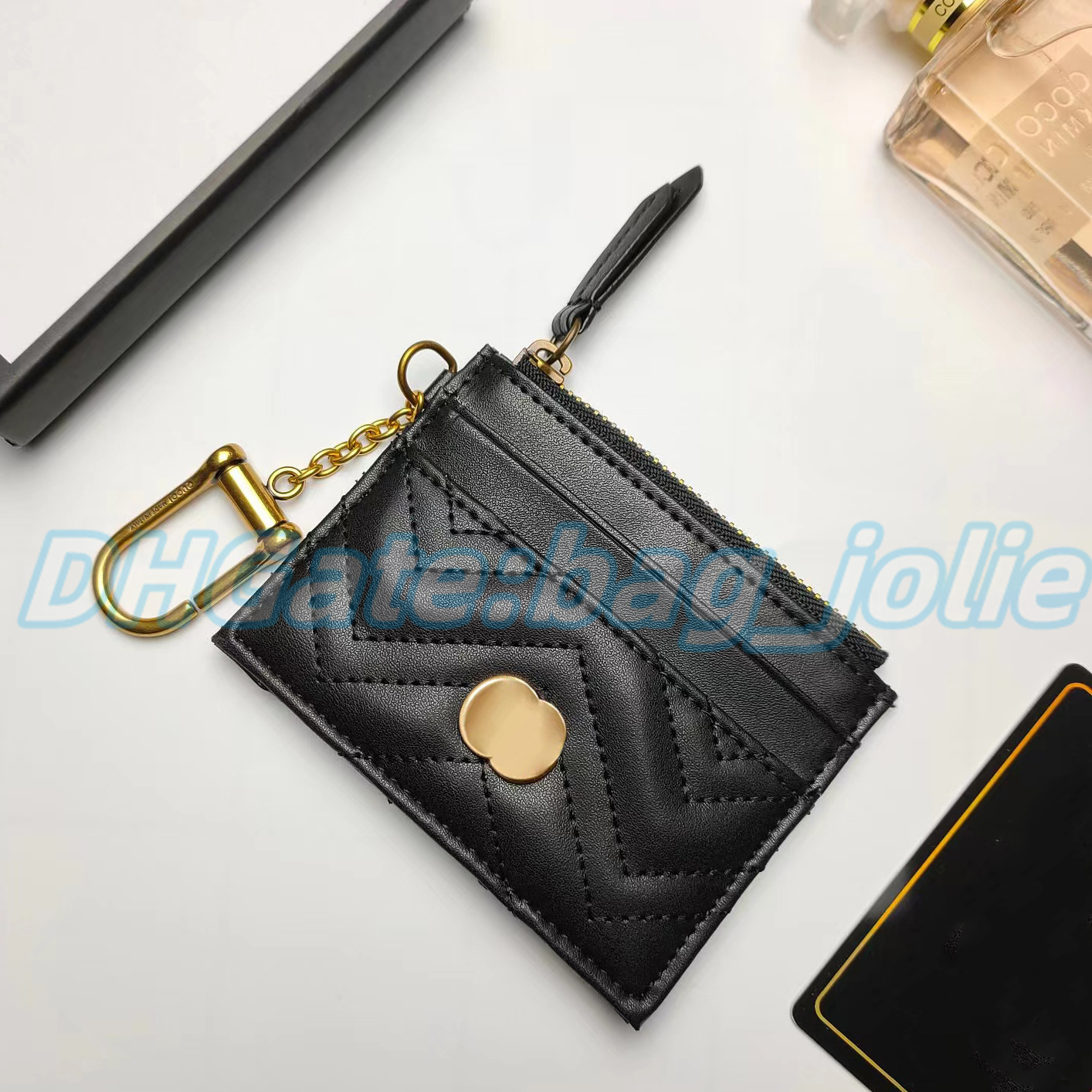 7A quality bags famous Women Genuine Leather handbags designers card holder Wallet Purses WOODY Tote Key Luxurys fashion whole276R