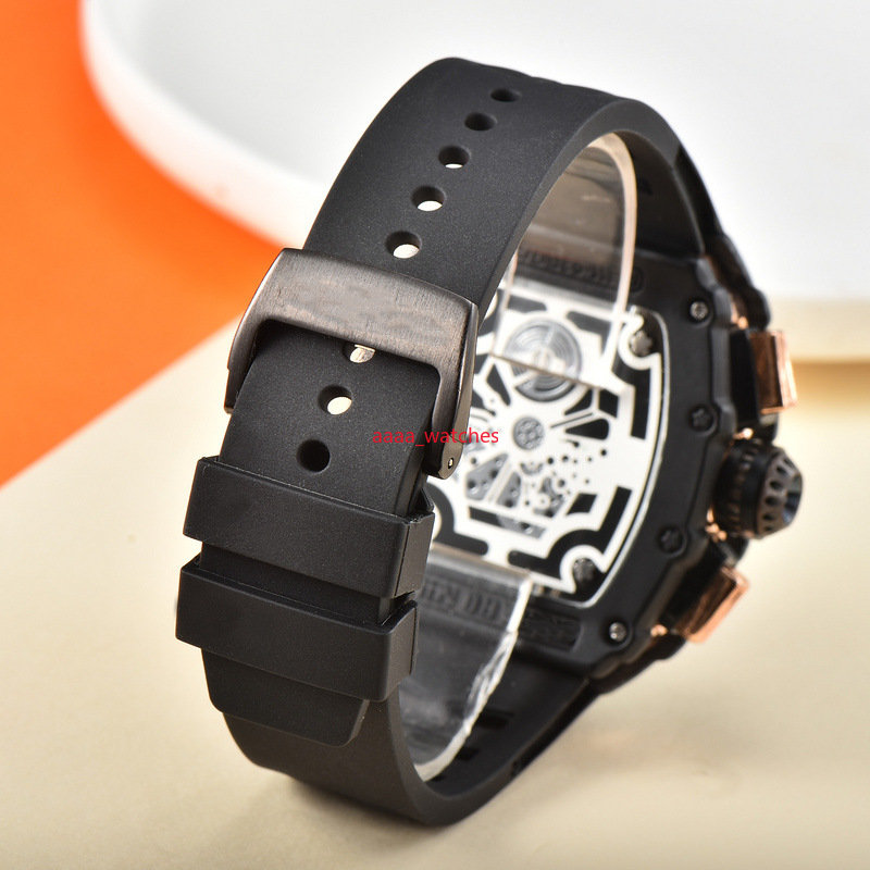 2023 6-pin automatic watch men's watch luxury full-featured quartz watch silicone strap gift230h