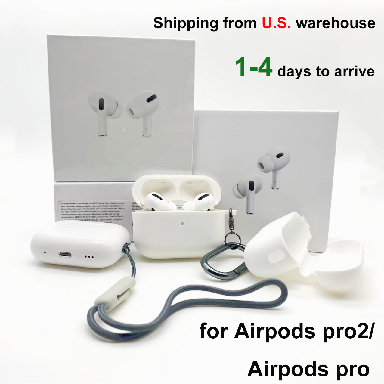 Voor Apple AirPdos Pro 2 2e generatie Asselphones Accessoires Bluetooth Hoofdtelefoon Koptelefoon Kas Solid Silicone Cute Beschermende AirPods 3 Gen 3 Pods Pros Case