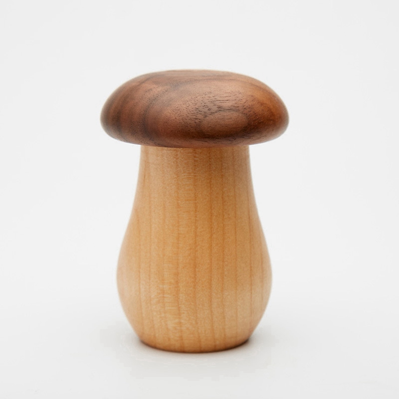 Cool Fumer Naturel En Bois Herbe Tabac Champignon Parapluie Style Silicone Anneau Joint Boîte De Rangement Couverture Épice Miller Stash Cas Bouteille Pot Porte-Cigarette Conteneur