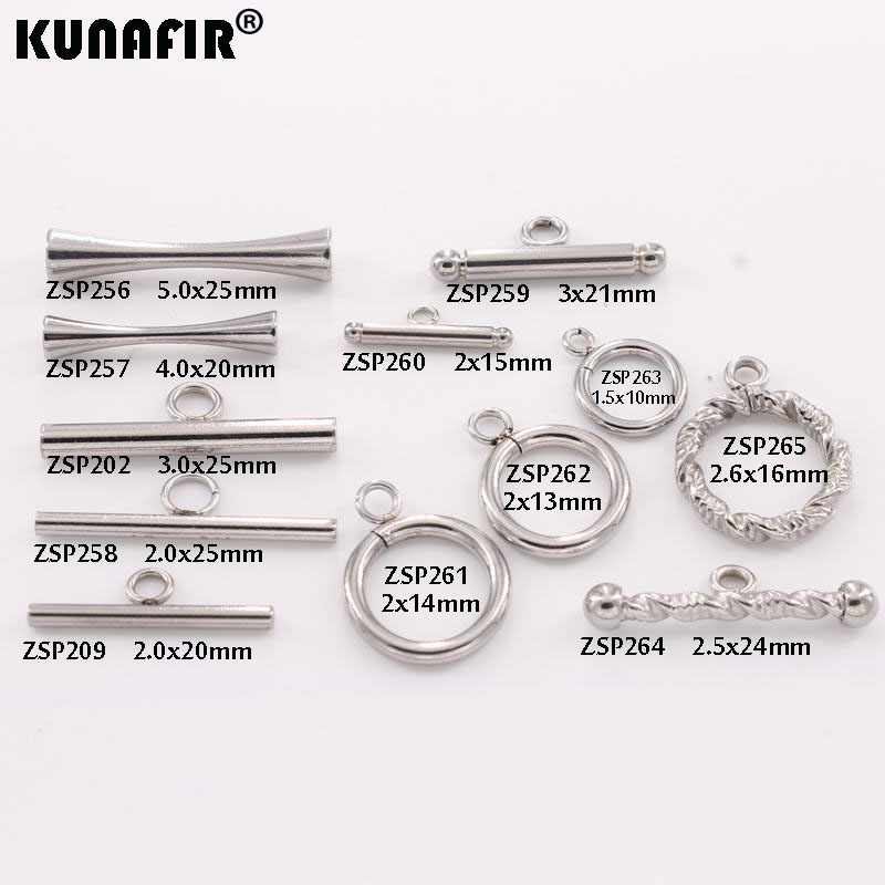 stainless steel spindle necklace circle toggle clasps bracelet connection jewelry accessories parts sale for sets